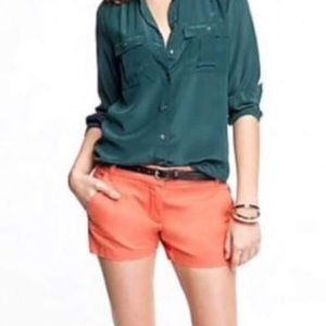 J Crew Coral Peach Shorts 3” Inseam Cotton EUC